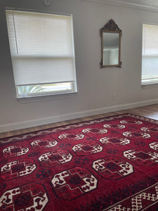 Vintage Hand Knotted Turkoman Rug 7x10