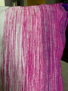 Blue City Cactus Silk Cushion cover (pink)