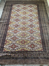 Load image into Gallery viewer, Vintage Neutral Afghan Rug 5.8x8.3