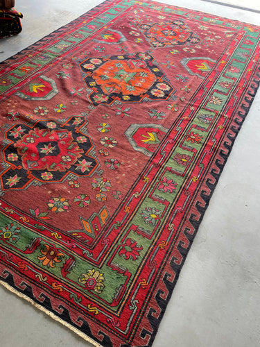 Vintage Caucasian Soumak Rug 6.7x10.8