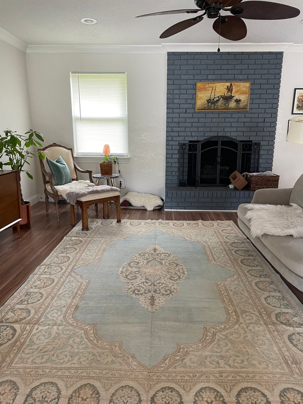 Vintage Persian Aubosson style Rug 6.10x10.1
