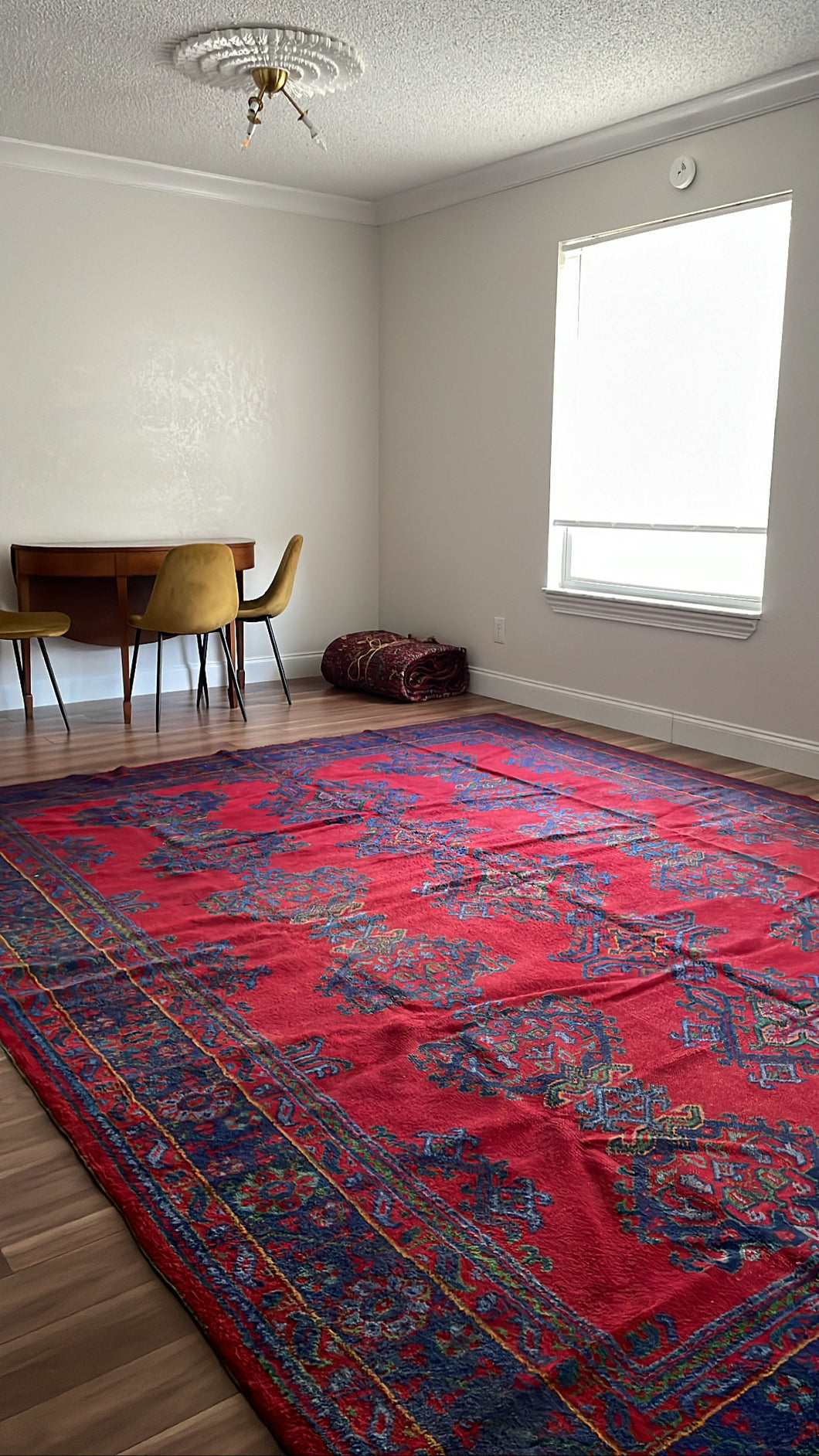 Antique Handknotted Turkish Oushak Rug 9.5x11.9