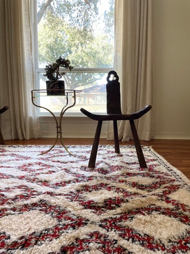 Vintage Handmade Berber Rug  5x8.2