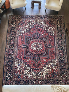 Vintage Persian Heriz Rug 8x10