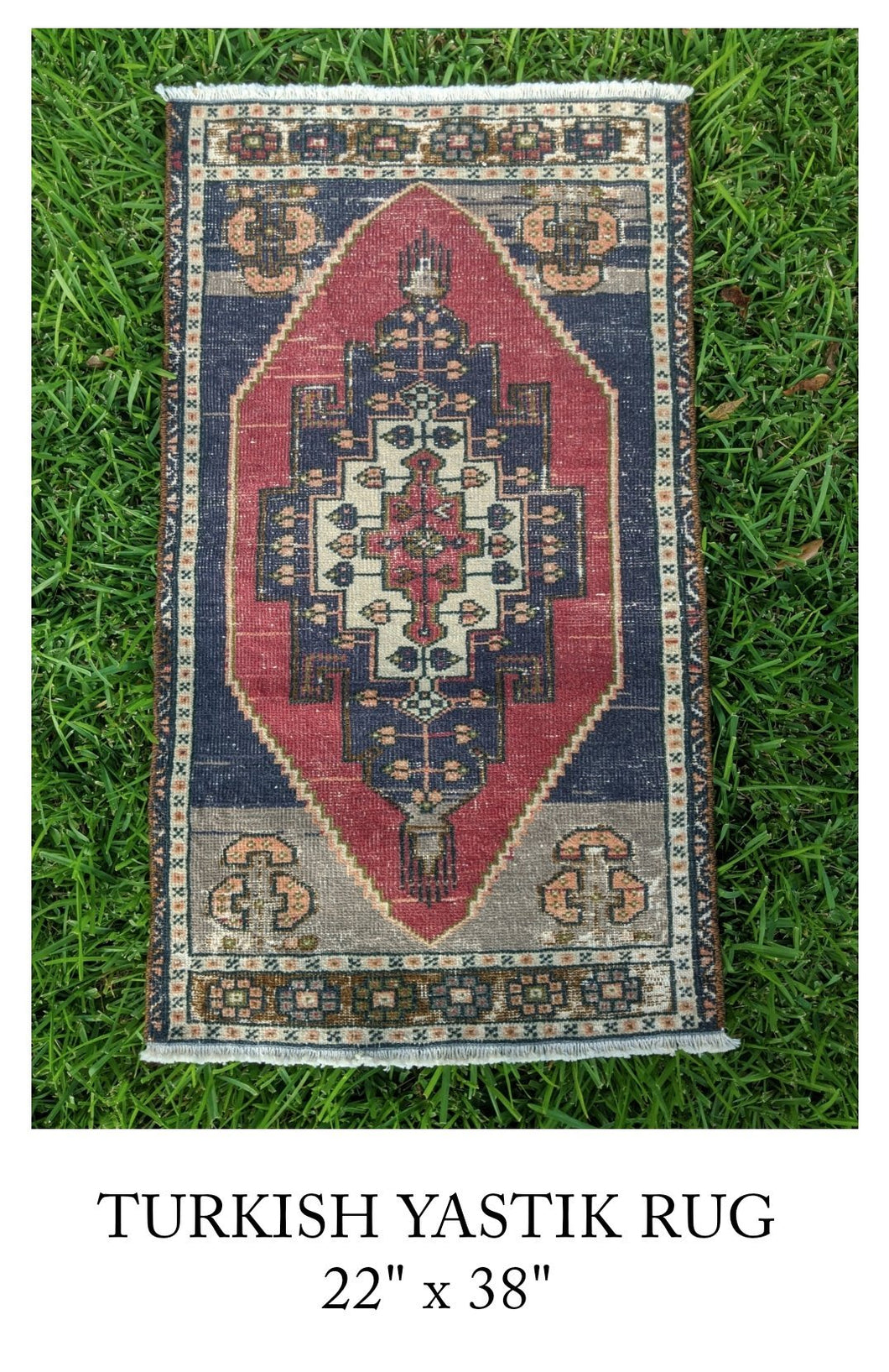 Vintage Turkish Yastik Rug